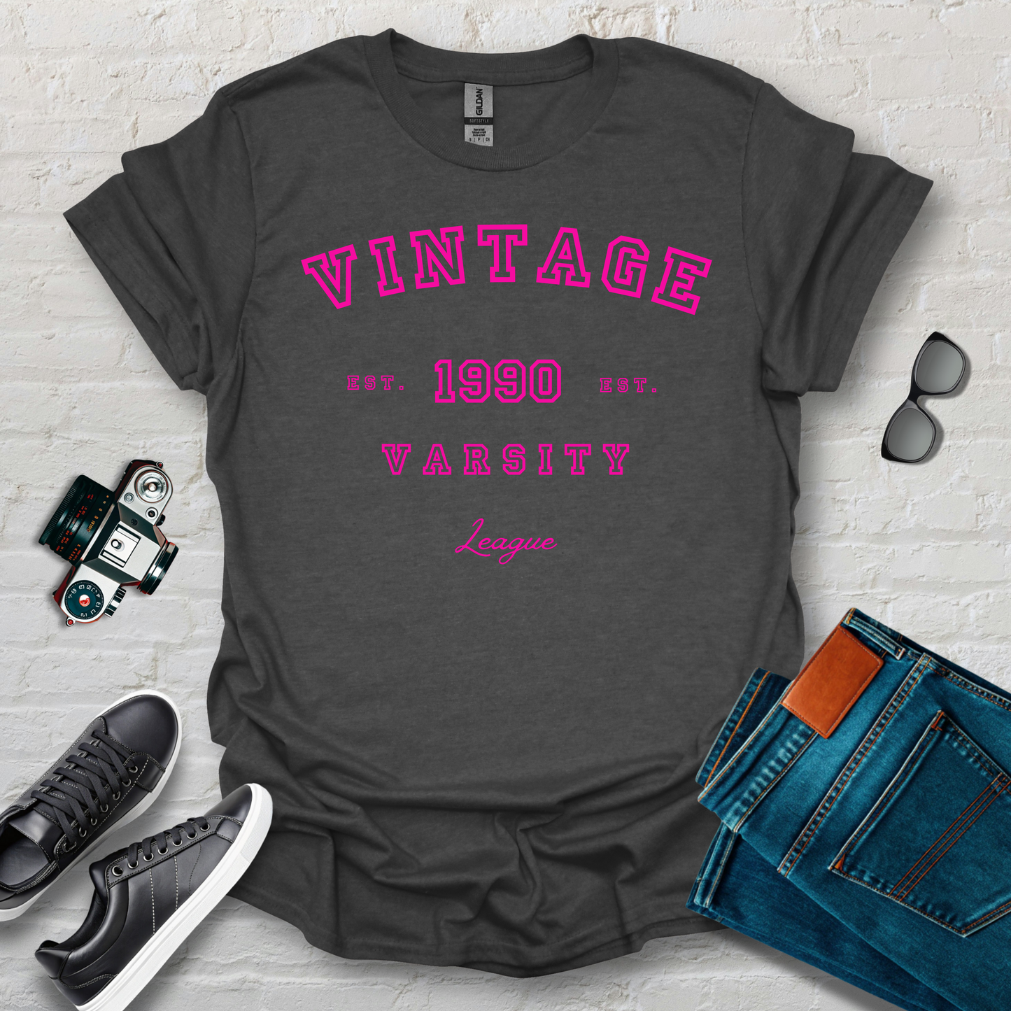 vintage varsity pnk