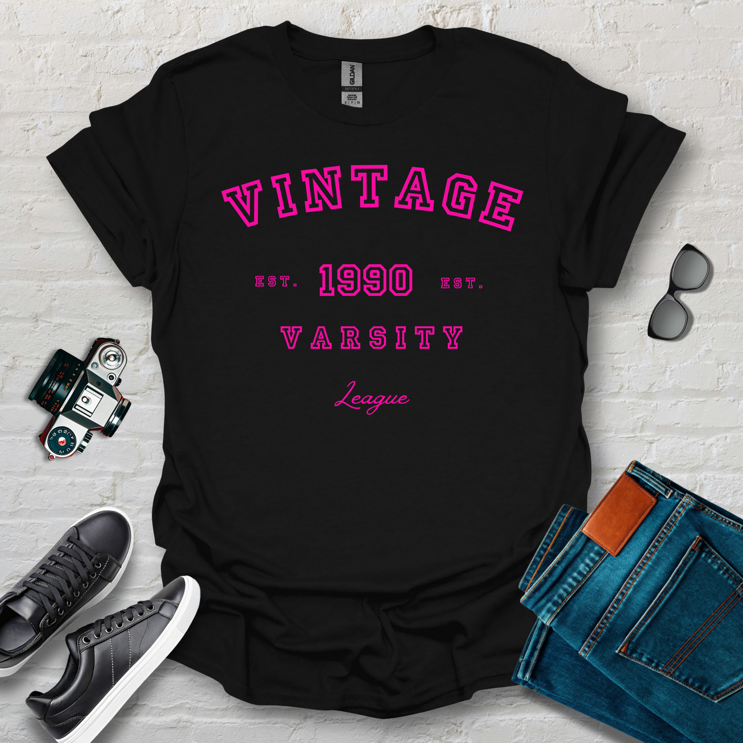 vintage varsity pnk