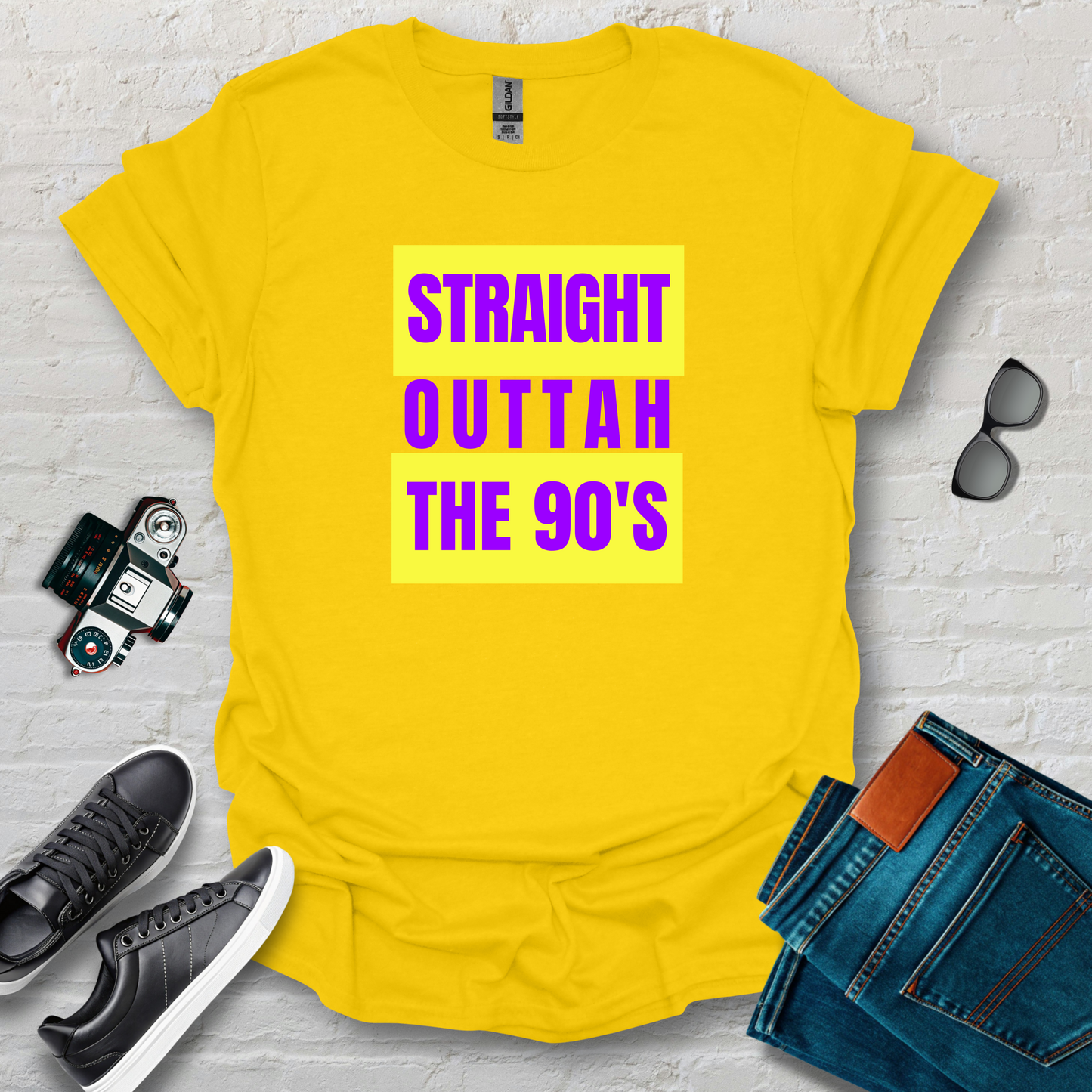 straight 90s yellow purple