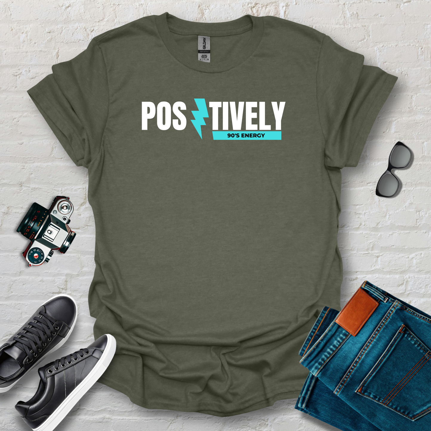 Positively 90s basic and blue