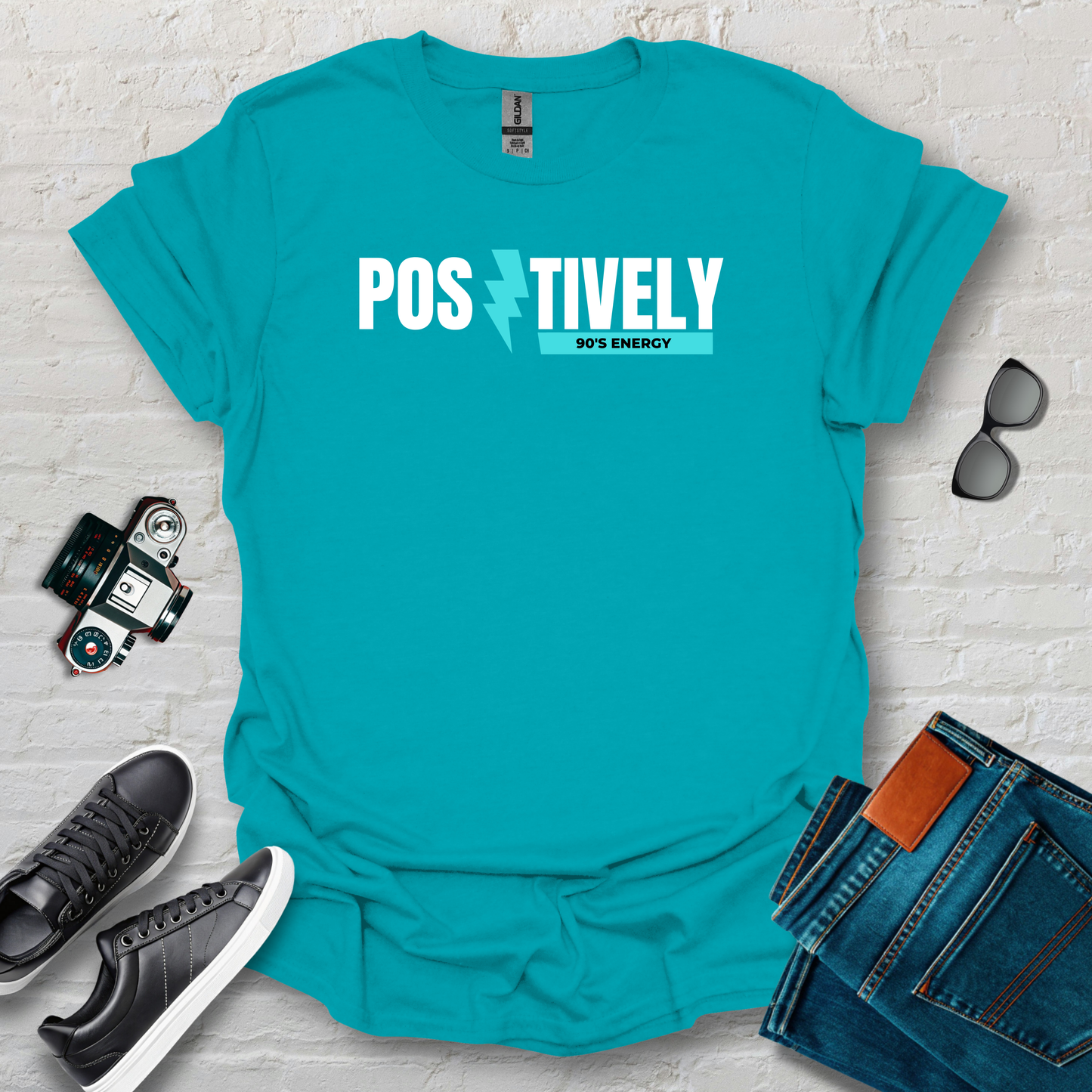 Positively 90s basic and blue