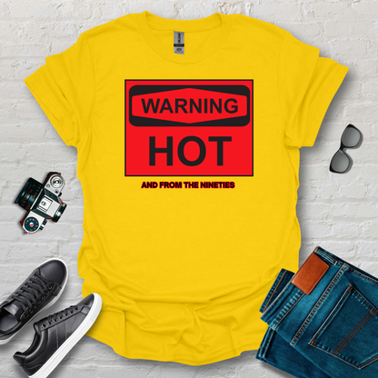 warning hot red