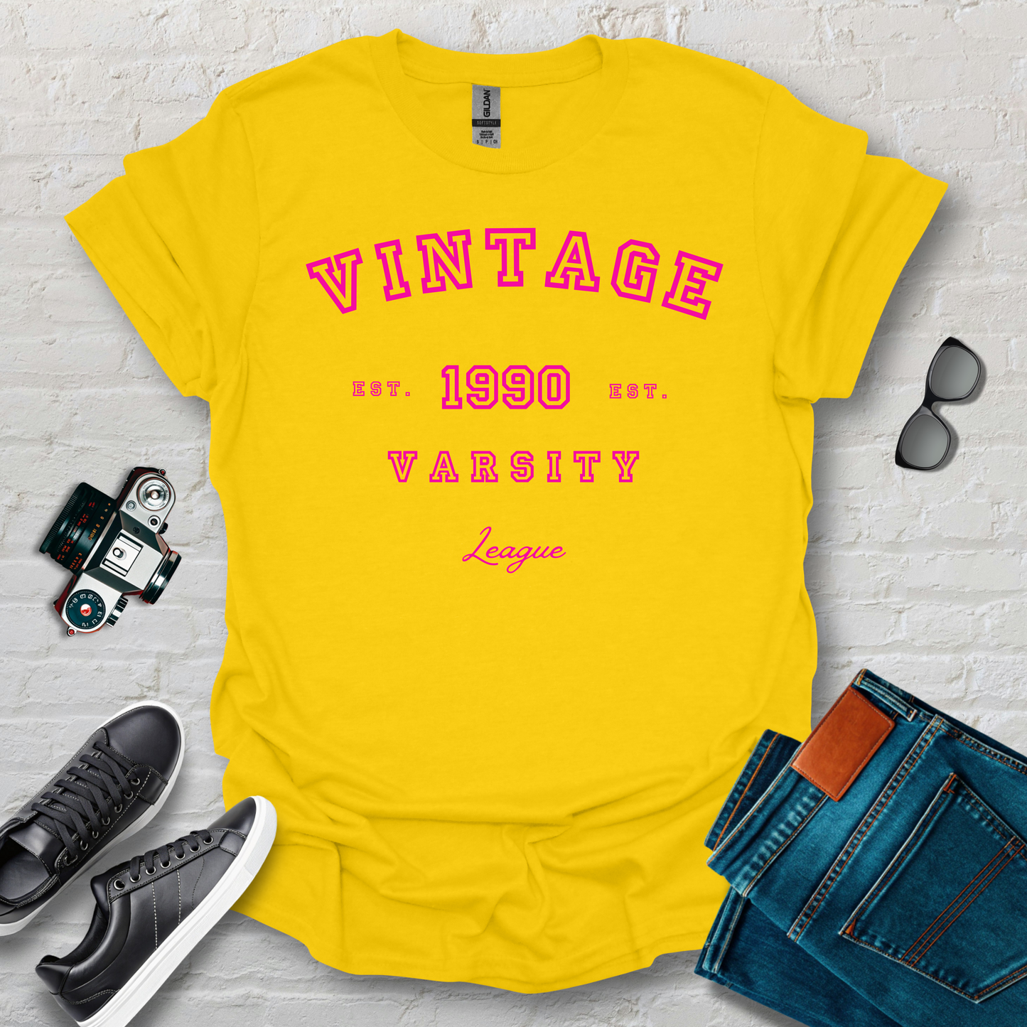 vintage varsity pnk