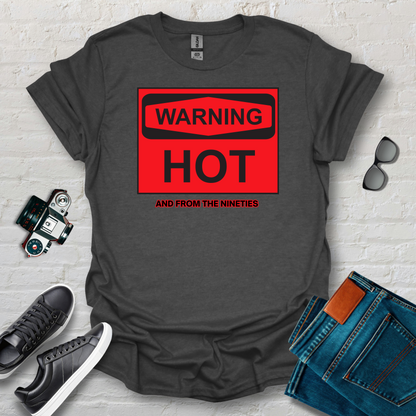 warning hot red