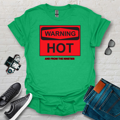 warning hot red
