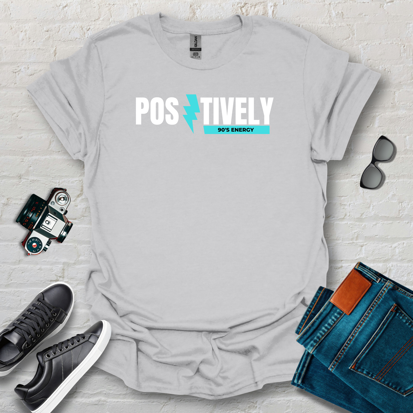 Positively 90s basic and blue