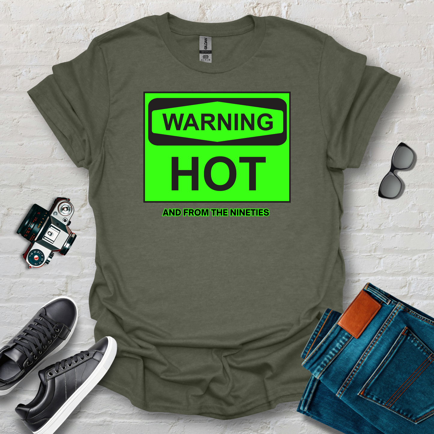 warning hot red grn